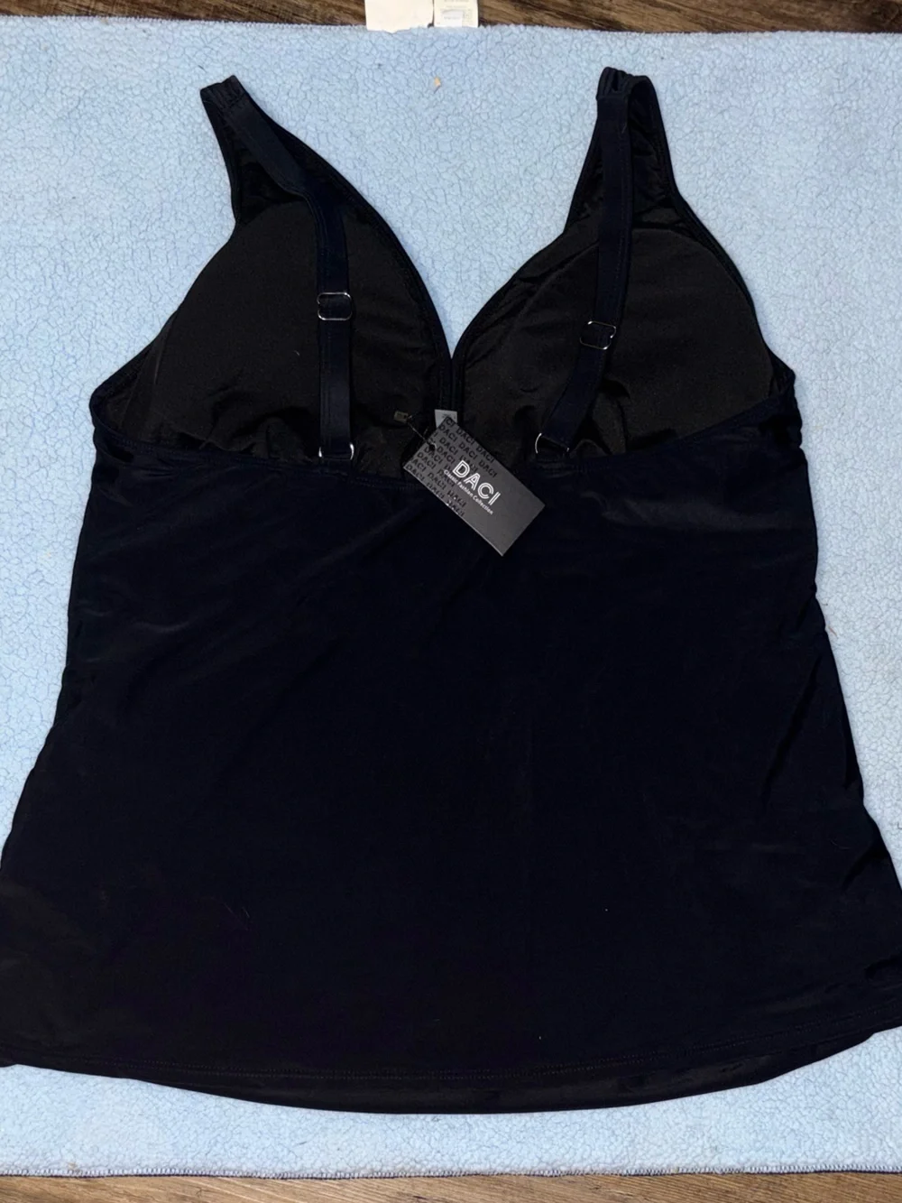 Daci Tankini Swimsuit‎ Top Black Size 24W